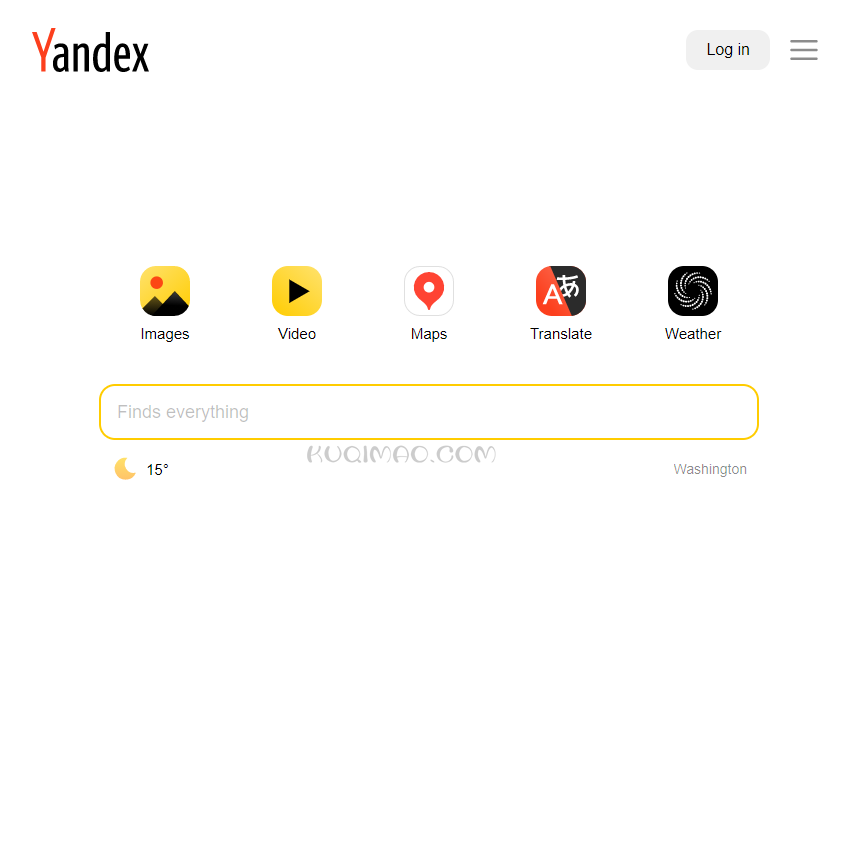 Yandex网站截图