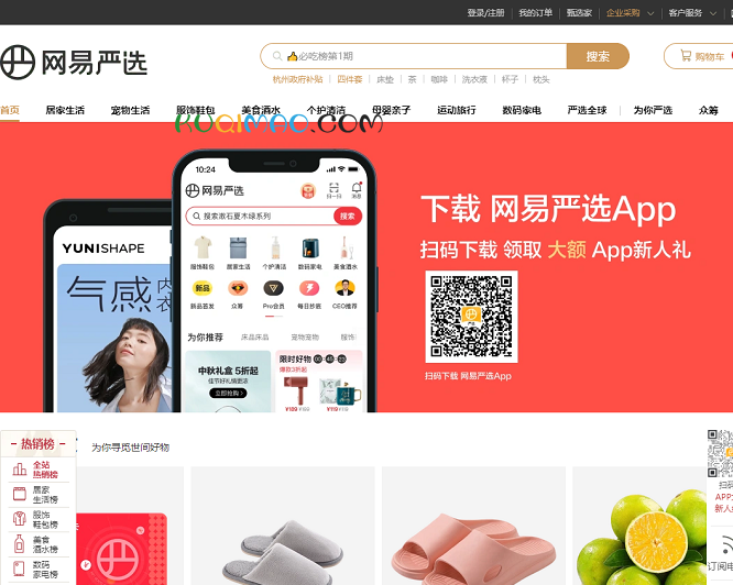 网易严选网站截图