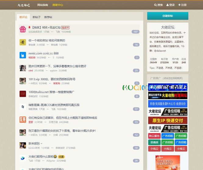 大佬论坛网站截图