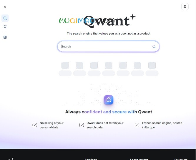 Qwant网站截图
