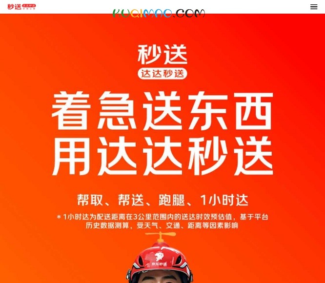 达达秒送网站截图