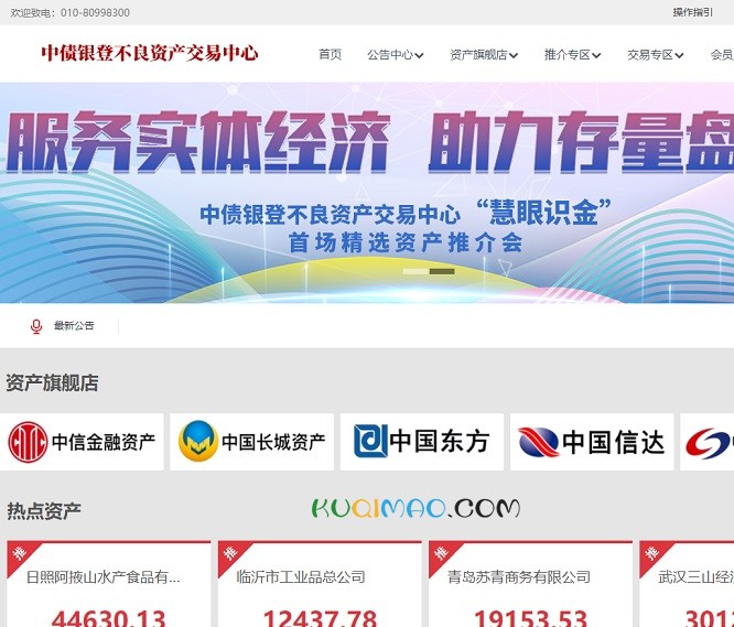 中债银登交易中心网站截图