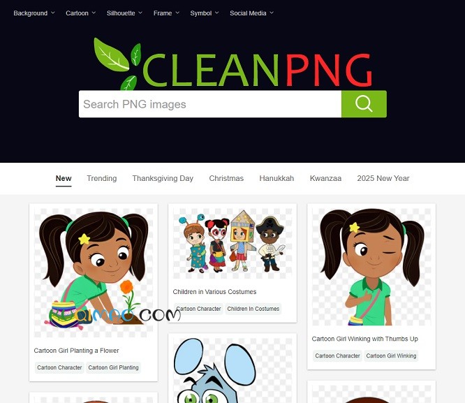 CleanPNG网站截图