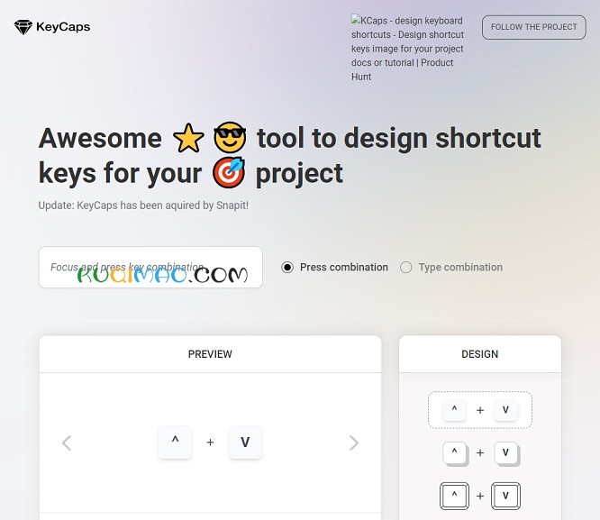 KeyCaps网站截图