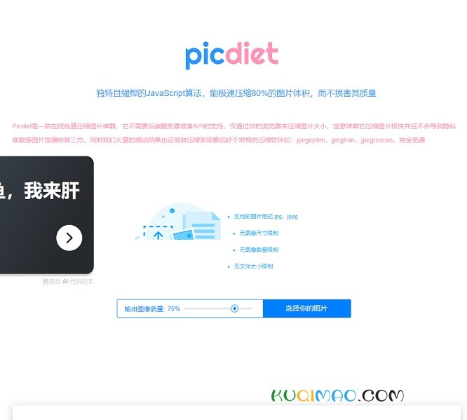 Picdiet网站截图