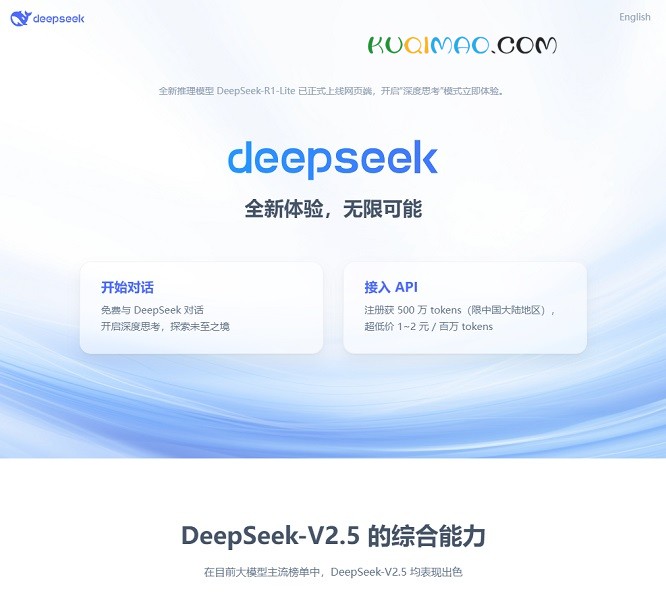 DeepSeek网站截图