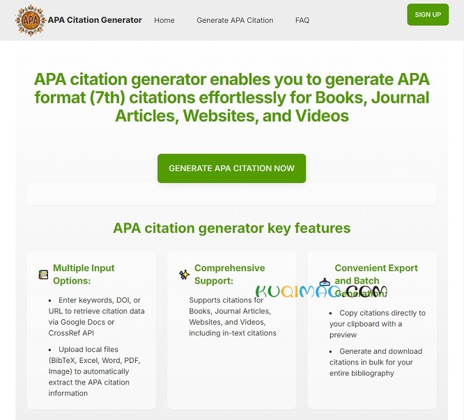 APA Citation Generator网站截图