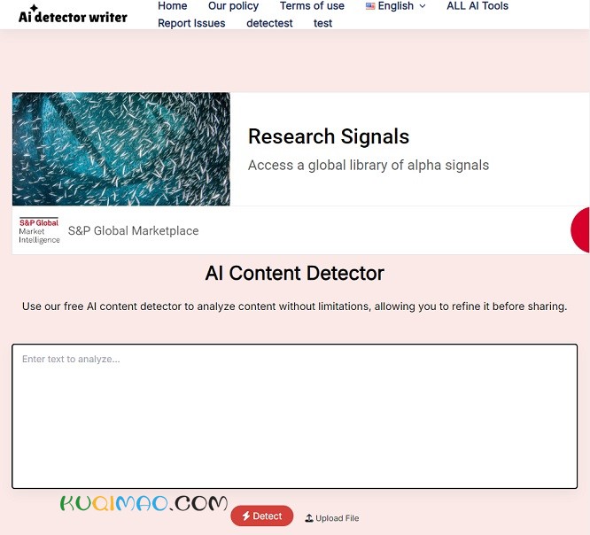 AI Detector Writer网站截图