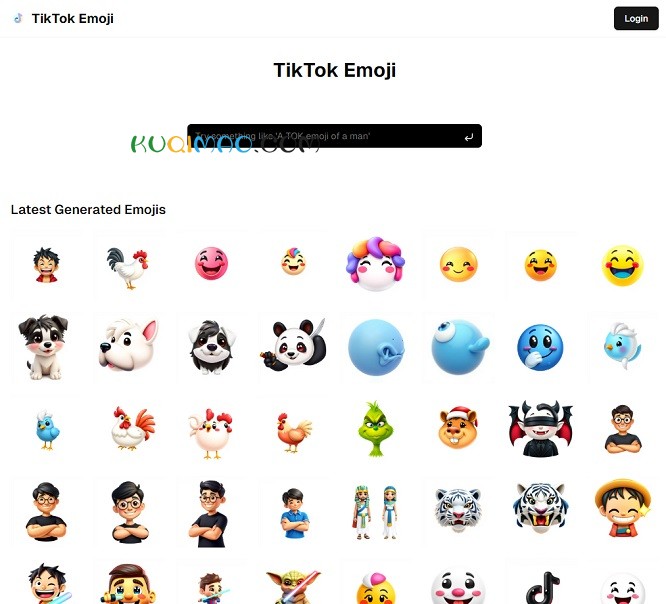 TikTok Emoji网站截图