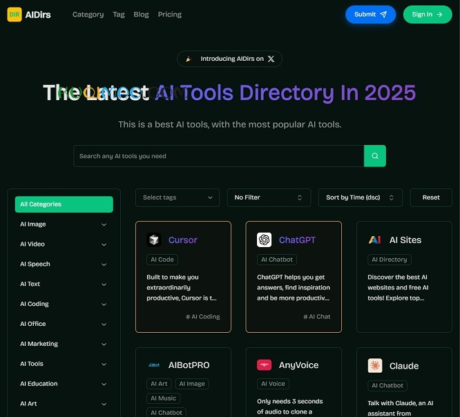 AI Dirs网站截图