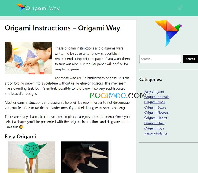 OrigamiWay网站截图