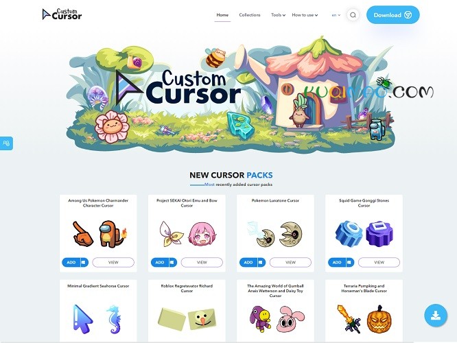 customcursor网站截图